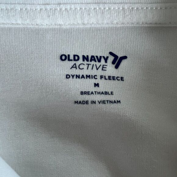Old Navy Active Dynamic Fleece Half-Zip Sweatshirt Women Medium White Workout - Picture 8 of 14